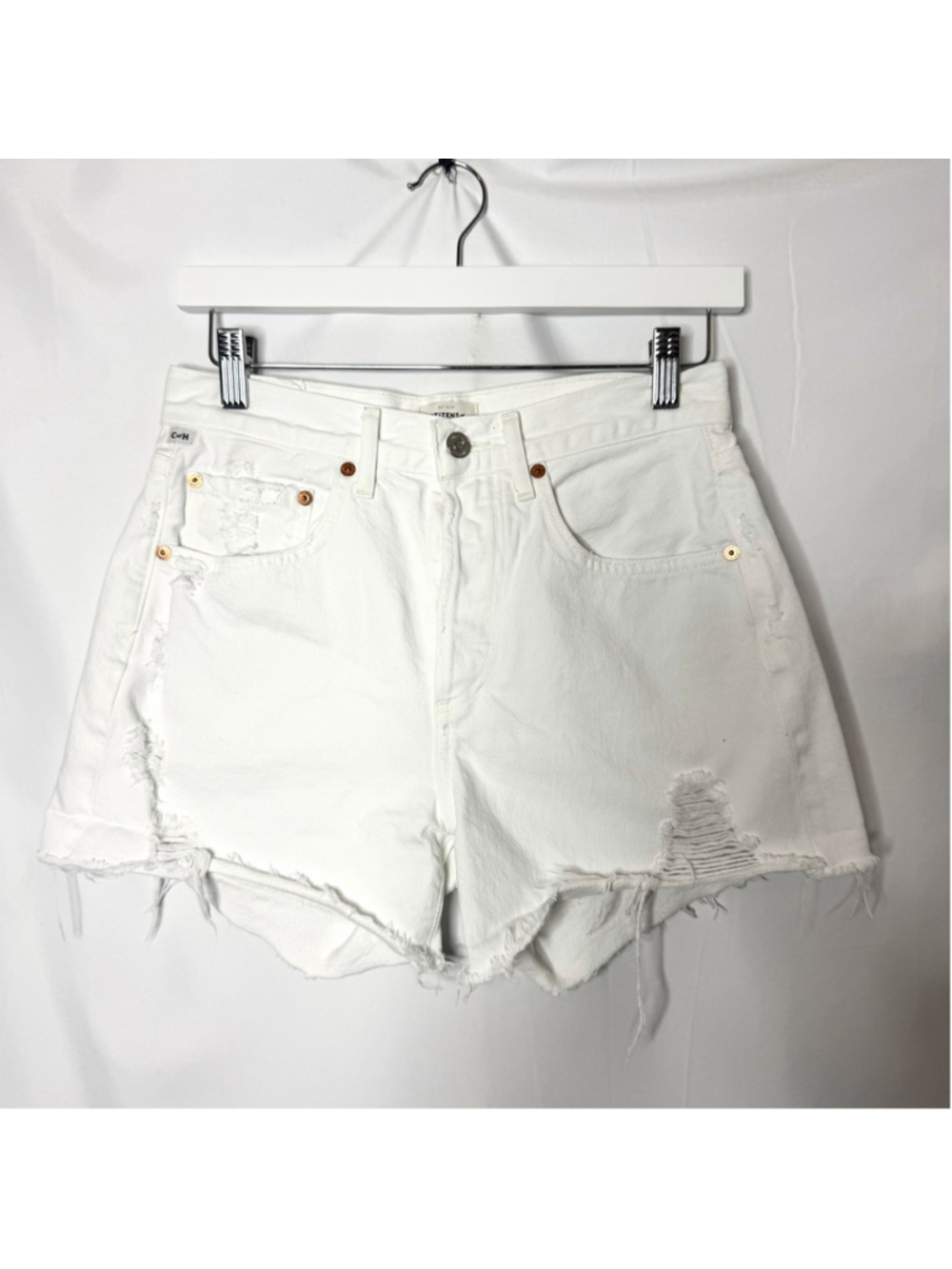 Women's Citizens of Humanity Annabelle Jean Shorts White Size 25